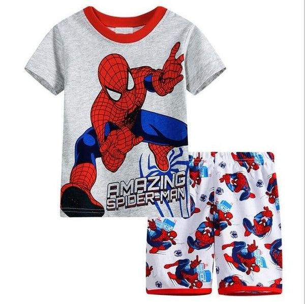 Hot Selling summer Baby Boys Toddler 2PCS Set Super Mario Sleepwear Nightwear Pajamas Set 2-7Y