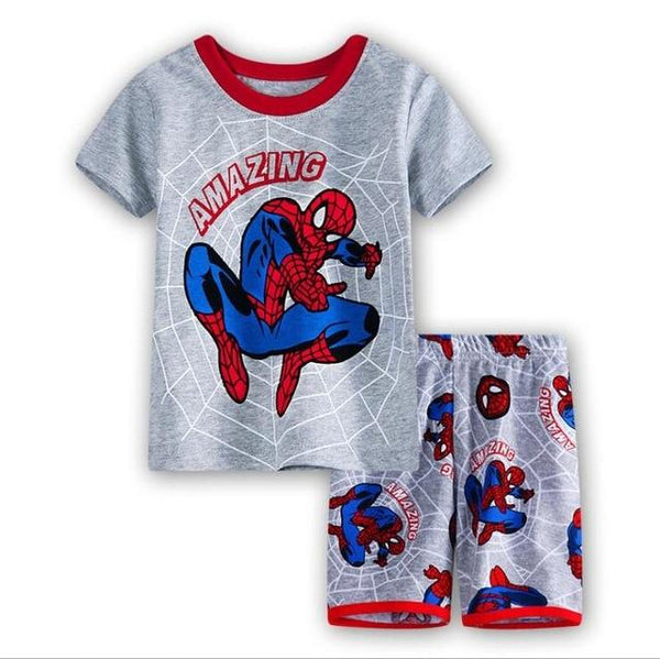 Hot Selling summer Baby Boys Toddler 2PCS Set Super Mario Sleepwear Nightwear Pajamas Set 2-7Y