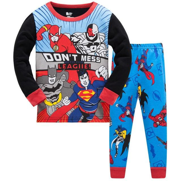 2019 New Cartoon Design Round Neck Boys Cotton Pajamas Set For Child kids long sleeve pyjamas Boys Pyjamas 3~8 Year