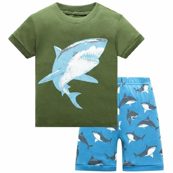 2019 Hot Summer Kids Pajamas Baby Boys Clothing Cartoon Costume Short Sleeve Pijamas children Sleepwear Pajamas Sets