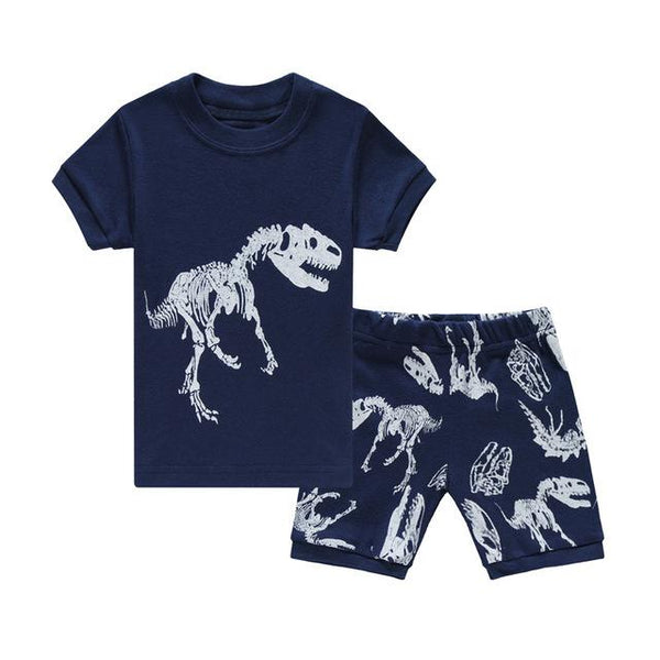 2019 Hot Summer Kids Pajamas Baby Boys Clothing Cartoon Costume Short Sleeve Pijamas children Sleepwear Pajamas Sets