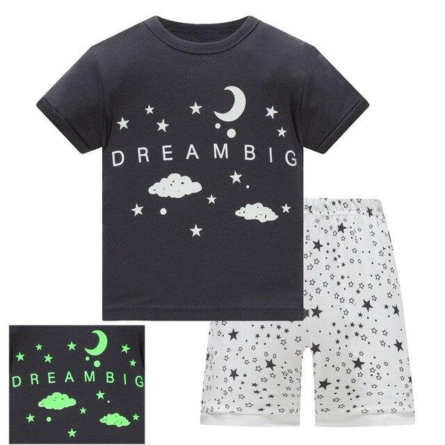 Baby kids Pajamas Set summer children Short Sleeve cotton sleepwear Girl Cartoon pyjamas girls cute home clothing girl nightwear