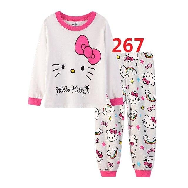 2019 Children Cartoon Pajamas Clothing Sets Girls Casual long-sleeved Blouse+pant two-piece Suit Set Boys Kids Sleepwear Sets