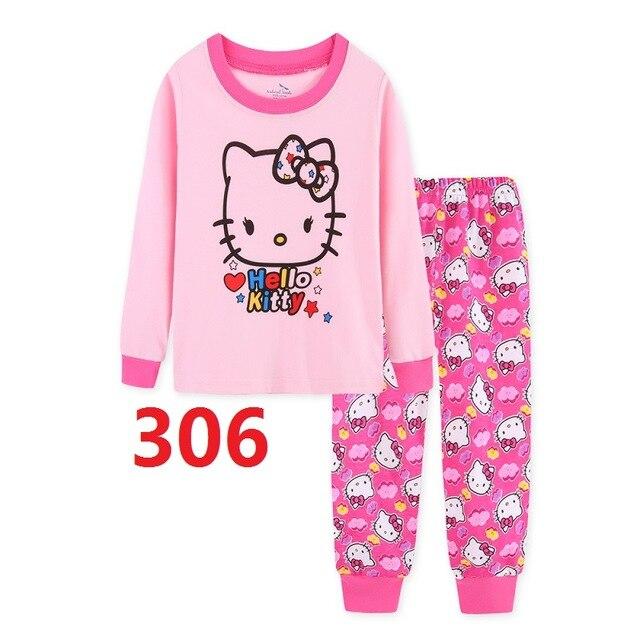 2019 Children Cartoon Pajamas Clothing Sets Girls Casual long-sleeved Blouse+pant two-piece Suit Set Boys Kids Sleepwear Sets