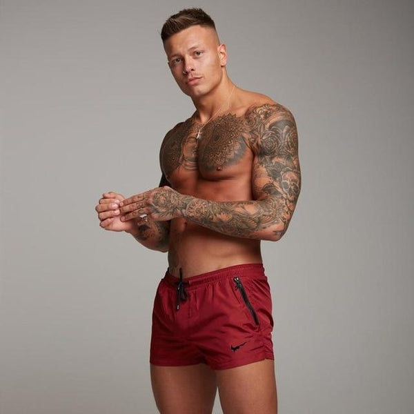 Summer Swimming Shorts For Men Quick Dry Swimwear Men Swimsuit Sport Gym Shorts Surf Boxer men's beach shorts Swim Trunks homme