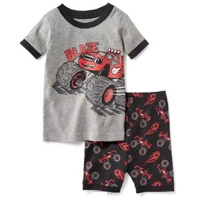 Retail! Brand Summer Kids Boys Whale Print Pajamas Short Sleeve Set Cartoon Pijamas Sleepwear Toddler Pyjamas Clothing