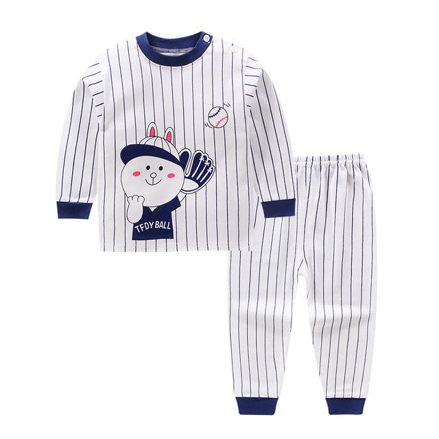 1 set lovely pajamas set for girls children's sleepwear set with long pants Kids clothing set in summer