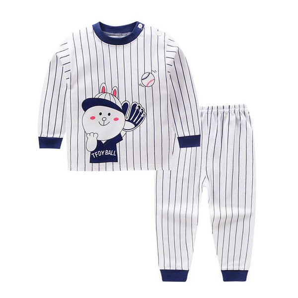 1 set lovely pajamas set for girls children's sleepwear set with long pants Kids clothing set in summer