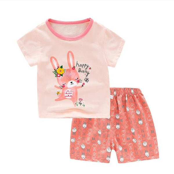 Buy3get5% Unicorn Pajamas For Girls Summer Children's Pajamas Sets Kids Short Sleeve Pyjamas Baby Boys Cotton Pijama Sleepwear