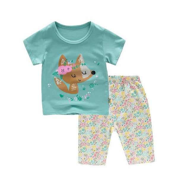 Buy3get5% Unicorn Pajamas For Girls Summer Children's Pajamas Sets Kids Short Sleeve Pyjamas Baby Boys Cotton Pijama Sleepwear