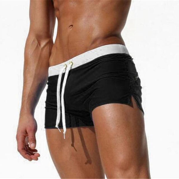 New Swimwear Men Breathable Men Swimsuits Beach Trunks Boxer Briefs Swimming Suits Beach Shorts hot Bikini