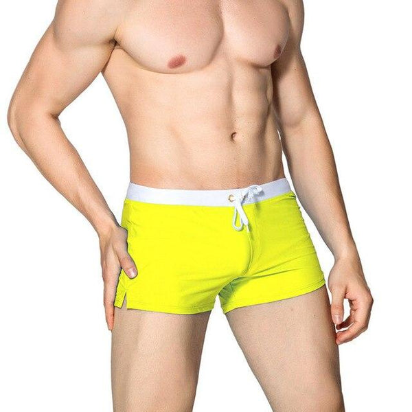 New Swimwear Men Breathable Men Swimsuits Beach Trunks Boxer Briefs Swimming Suits Beach Shorts hot Bikini
