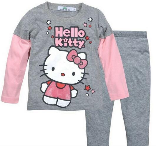 2018 New Cartoon Design Round Neck Boys Cotton Pajamas Set For Child kids long sleeve pyjamas Girls Boys Pyjamas 2~7 Year HYL12