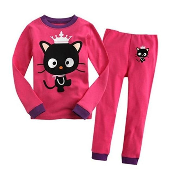 2018 New Cartoon Design Round Neck Boys Cotton Pajamas Set For Child kids long sleeve pyjamas Girls Boys Pyjamas 2~7 Year HYL12