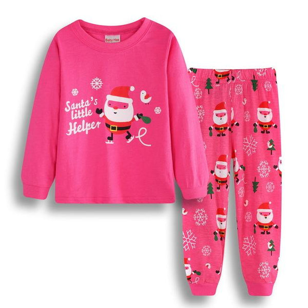 2018 New Cartoon Design Round Neck Boys Cotton Pajamas Set For Child kids long sleeve pyjamas Girls Boys Pyjamas 2~7 Year HYL12