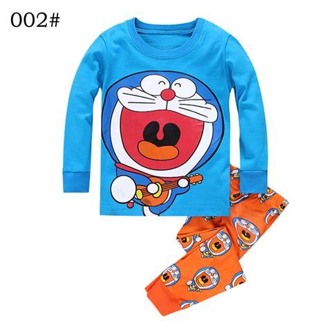 Baby Boys Girls Pajamas Children Long Sleeve Casual Clothes Set Bodysuit Kids Cartoon Sleepwear Boys Homewear Clothing P158