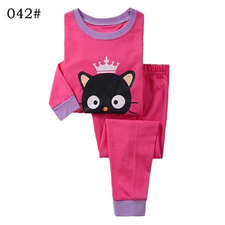 Baby Boys Girls Pajamas Children Long Sleeve Casual Clothes Set Bodysuit Kids Cartoon Sleepwear Boys Homewear Clothing P158