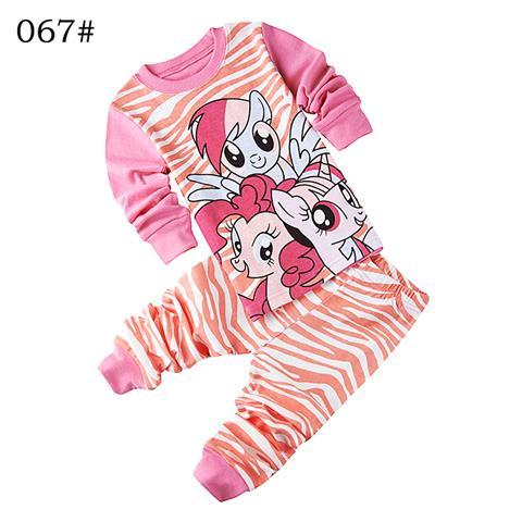 Baby Boys Girls Pajamas Children Long Sleeve Casual Clothes Set Bodysuit Kids Cartoon Sleepwear Boys Homewear Clothing P158