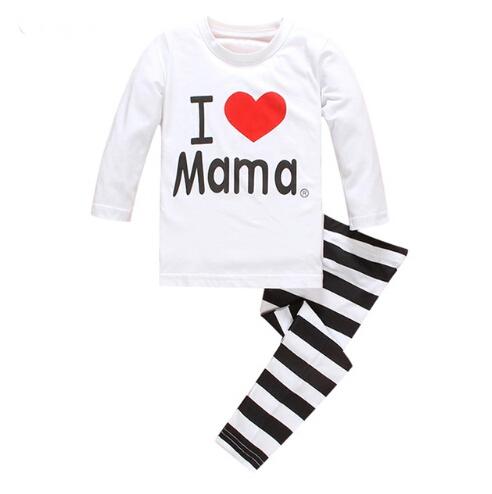 Baby Boys Girls Pajamas Children Long Sleeve Casual Clothes Set Bodysuit Kids Cartoon Sleepwear Boys Homewear Clothing P158