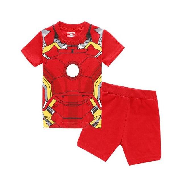 2019 Summer Children Cartoon Pyjamas Clothing Sets Boys Girls Short Sleeve Tops+Pants Suit Baby Kids Pajamas Set for 2-7T