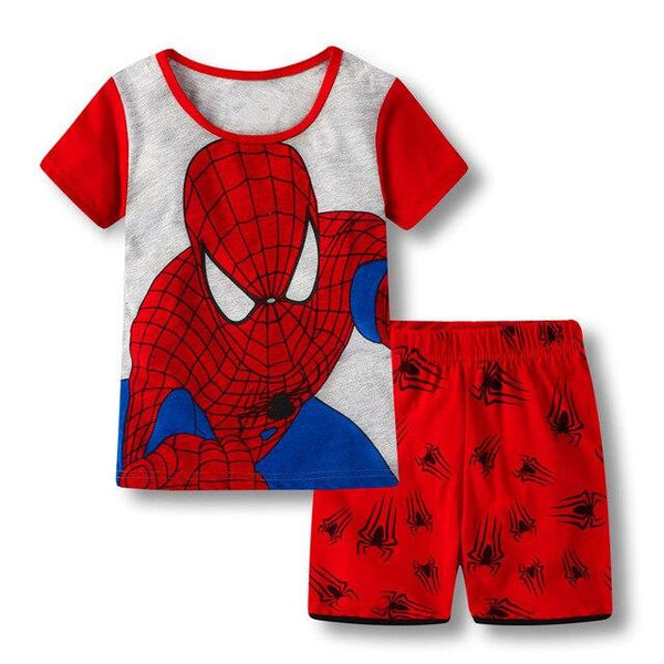 2019 Summer Children Cartoon Pyjamas Clothing Sets Boys Girls Short Sleeve Tops+Pants Suit Baby Kids Pajamas Set for 2-7T