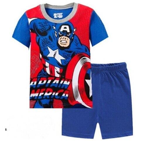 2019 Summer Children Cartoon Pyjamas Clothing Sets Boys Girls Short Sleeve Tops+Pants Suit Baby Kids Pajamas Set for 2-7T