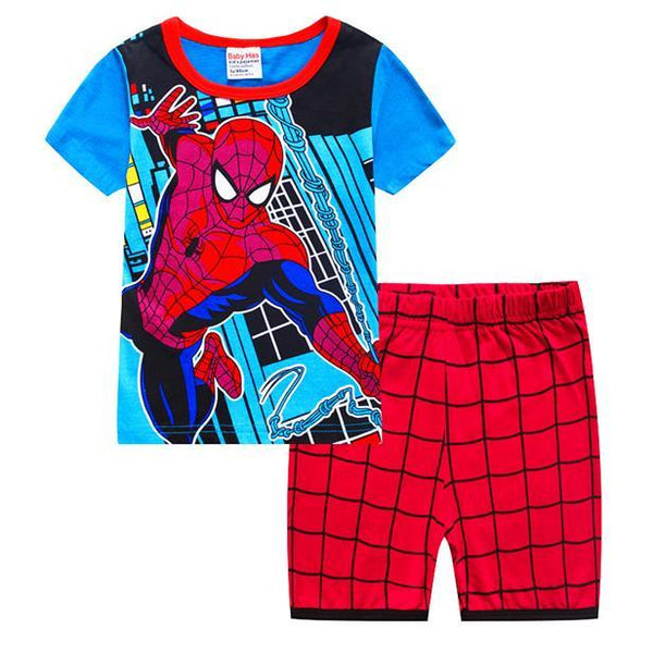 2019 Summer Children Cartoon Pyjamas Clothing Sets Boys Girls Short Sleeve Tops+Pants Suit Baby Kids Pajamas Set for 2-7T