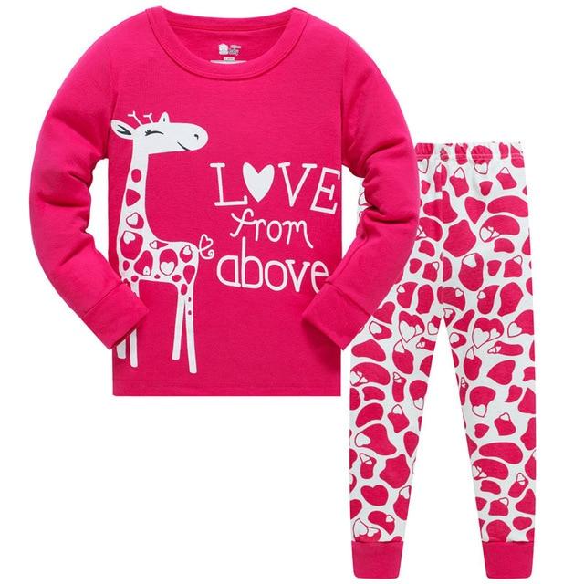 Girls Home Sleepwear Baby Kids Cotton Pajamas Set Children Cartoon Long Sleeve Pyjamas Clothing Sets Boys Casual Pijamas Set