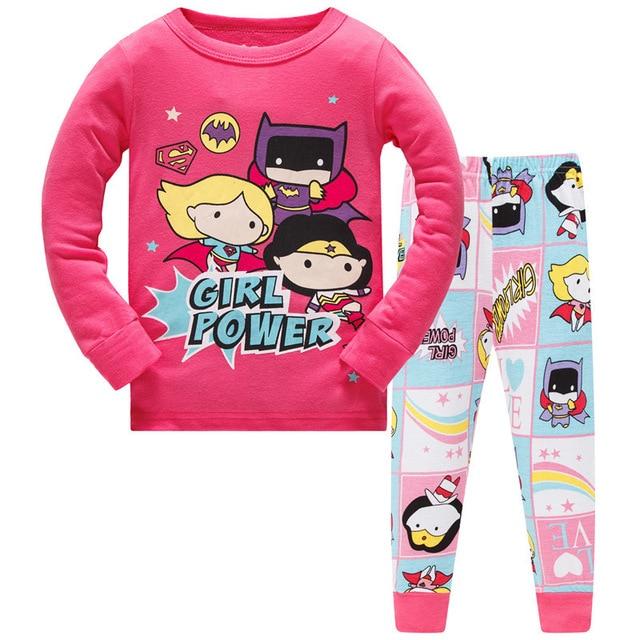 Girls Home Sleepwear Baby Kids Cotton Pajamas Set Children Cartoon Long Sleeve Pyjamas Clothing Sets Boys Casual Pijamas Set