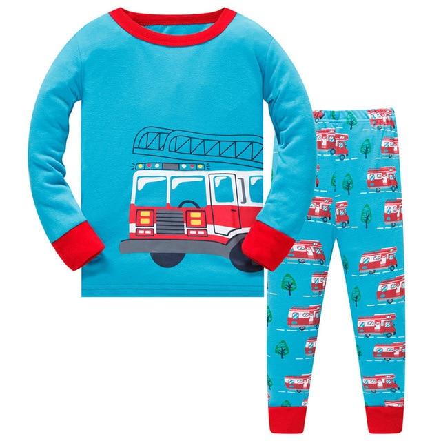 Girls Home Sleepwear Baby Kids Cotton Pajamas Set Children Cartoon Long Sleeve Pyjamas Clothing Sets Boys Casual Pijamas Set