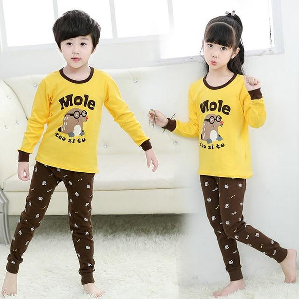Winter Kids Pajamas Sleepwear Big Boys Girls Pajamas Sets 100-150cm Kids Clothes Nightwear Homewear Toddler Clothes Garcon Suits