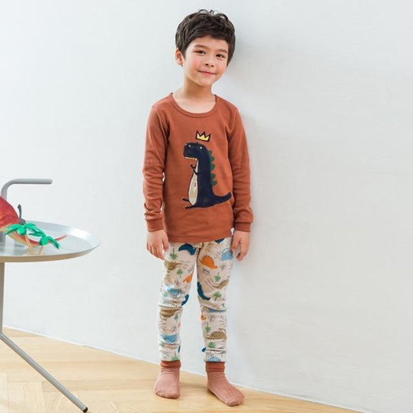Children Pajamas set Boys Cartoon dinosaur Pyjamas girls cotton cute sleepwear Sets Children nightwear Family pajamas for kids