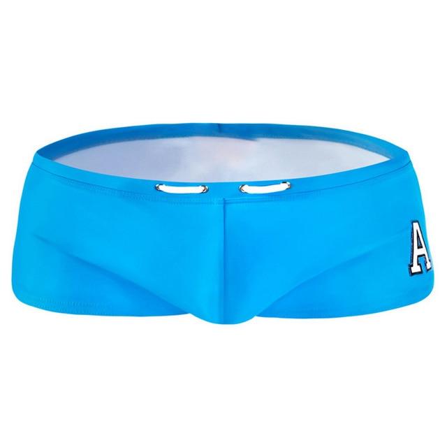 AUSTINBEM Hot Summer A Letter Men Shorts Swimsuit Swim Sexy Sunga Gay Mens Swimwear Swimming Boxer Trunks Man Beach Shorts 219