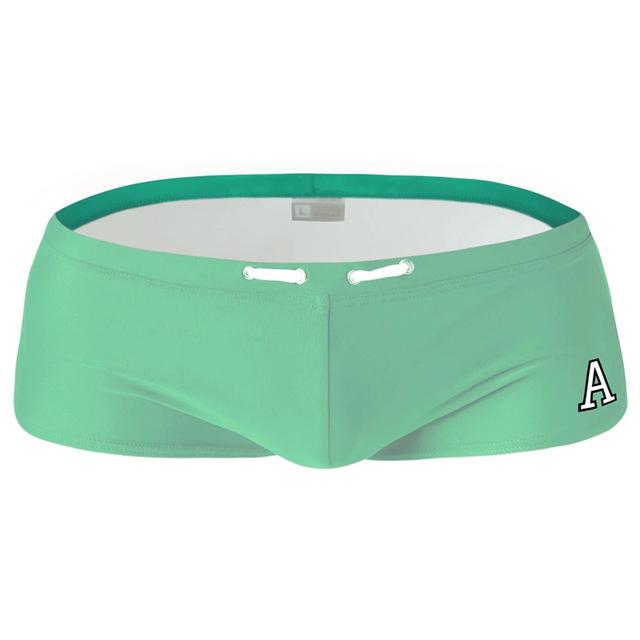 AUSTINBEM Hot Summer A Letter Men Shorts Swimsuit Swim Sexy Sunga Gay Mens Swimwear Swimming Boxer Trunks Man Beach Shorts 219