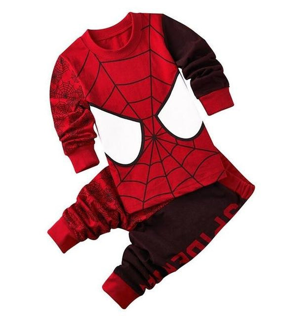 kids cotton pajamas Avenger Alliance Spider-Man Batman Superman sets sleepwear baby boys girls Cartoon pijamas nightwear clothes
