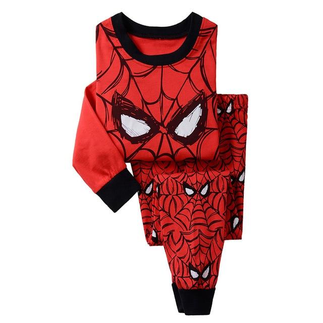 kids cotton pajamas Avenger Alliance Spider-Man Batman Superman sets sleepwear baby boys girls Cartoon pijamas nightwear clothes