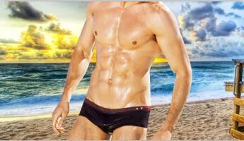 2018 men's brand AUSTINBEM swimming trunks men's sexy swimsuits mens solid swimwear men's Surf beach Shorts