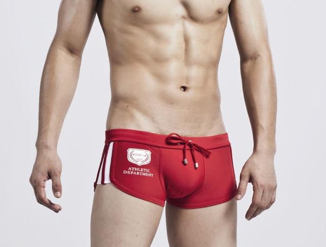 Free Shipping Mens Swimming Brief Tie Trunks Rope Style Swimsuit Sexy Bathing Pants For Men