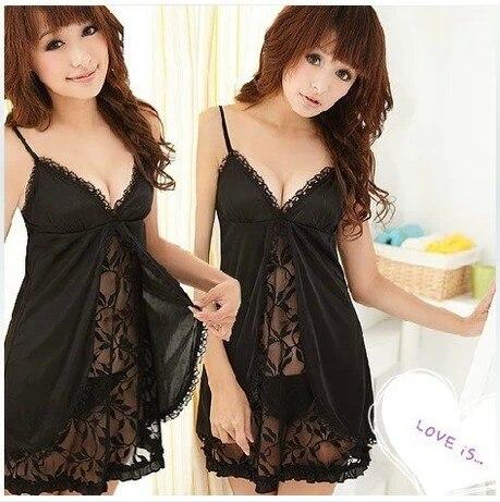 Sleepwear nightdress nightgrown Sexy lingerie night dress home clothes for women negligees nightie silk lace sleepwears