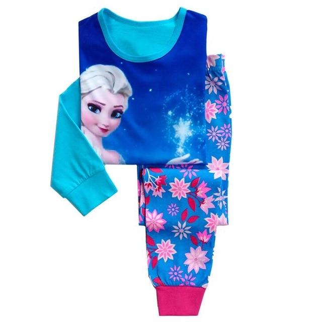 New Kids Toddler Baby Girls anna elsa tigger Mickey Minnie Mouse Sleepwear Pj's Cartoon Long Sleeve Top+Pant 2pcs Pajamas Sets