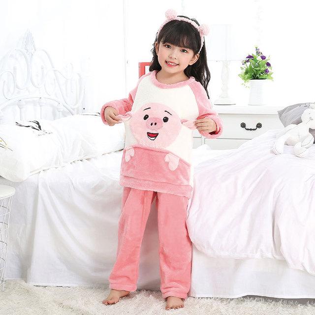 2019 New Warm Winter Kids Pajamas Sets Children Sleepwear Sets 962