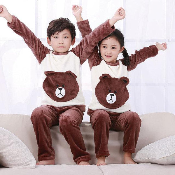 2019 New Warm Winter Kids Pajamas Sets Children Sleepwear Sets 962