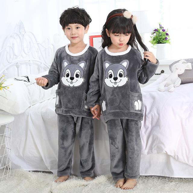 2019 New Warm Winter Kids Pajamas Sets Children Sleepwear Sets 962