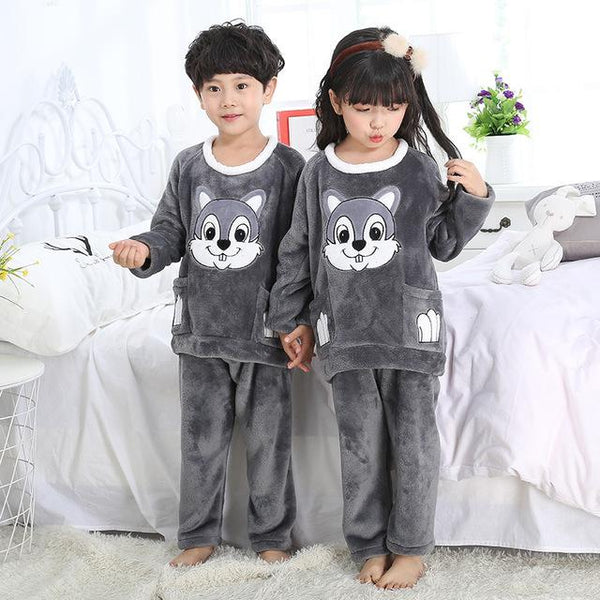 2019 New Warm Winter Kids Pajamas Sets Children Sleepwear Sets 962