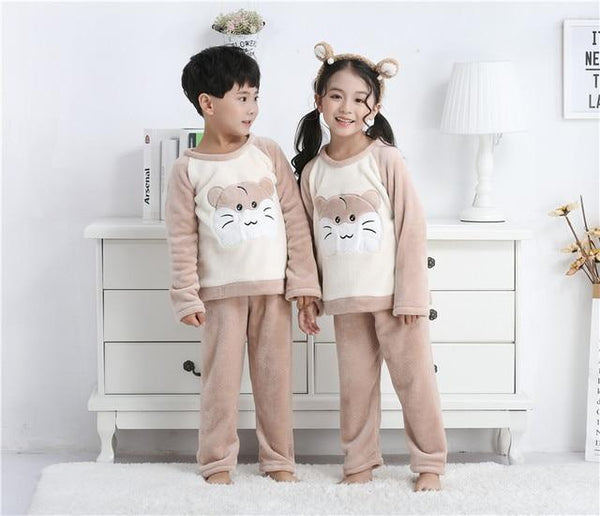 2019 New Warm Winter Kids Pajamas Sets Children Sleepwear Sets 962