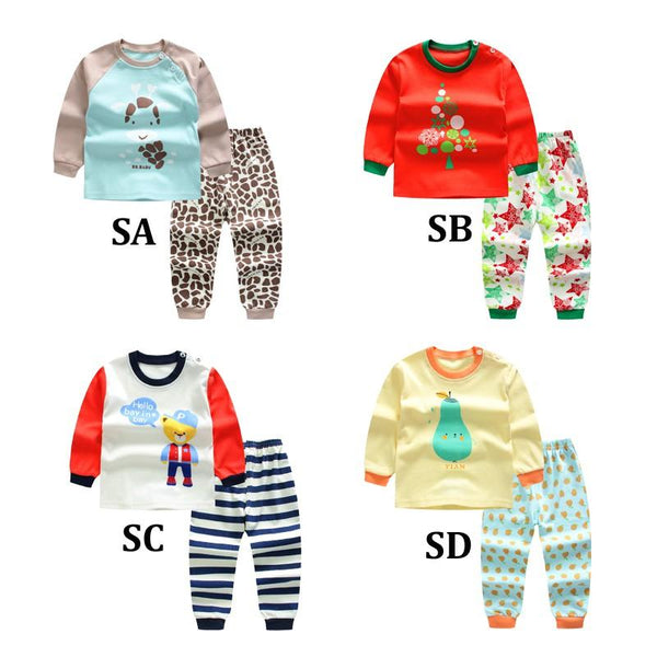 Special Sale 2pcs/set Long Sleeve Pyjamas Baby boys Cartoon Rabbit Printed Clothing suits