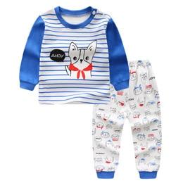 Special Sale 2pcs/set Long Sleeve Pyjamas Baby boys Cartoon Rabbit Printed Clothing suits