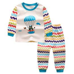 Special Sale 2pcs/set Long Sleeve Pyjamas Baby boys Cartoon Rabbit Printed Clothing suits