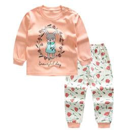 Special Sale 2pcs/set Long Sleeve Pyjamas Baby boys Cartoon Rabbit Printed Clothing suits