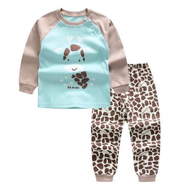 Special Sale 2pcs/set Long Sleeve Pyjamas Baby boys Cartoon Rabbit Printed Clothing suits